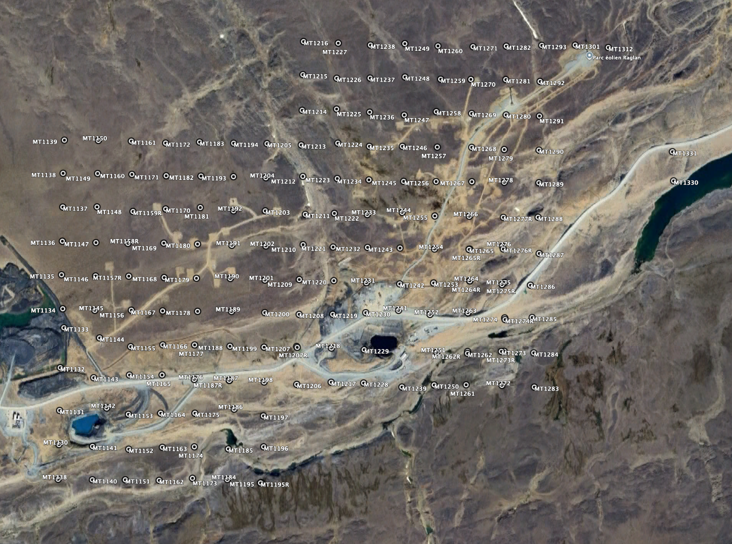 Raglan Zones 2&3 MT site locations